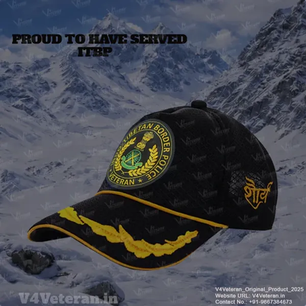 ITBP_Officers'_(Black)_Veterans_Baseball_Cap