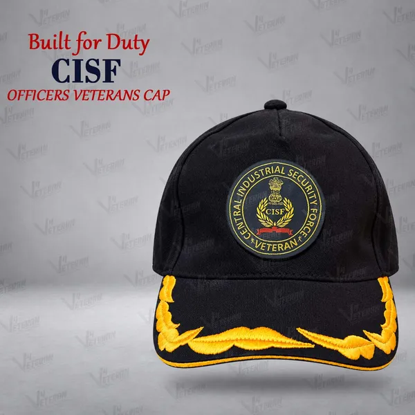 CISF_Officers_Veterans_Cap_(Fabric:_Cotton,_Color:_Black)