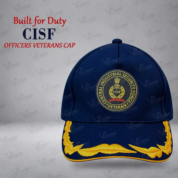CISF_Officers_Veterans_Cap_(Fabric:_Premium_Autumn,_Color:_Blue)