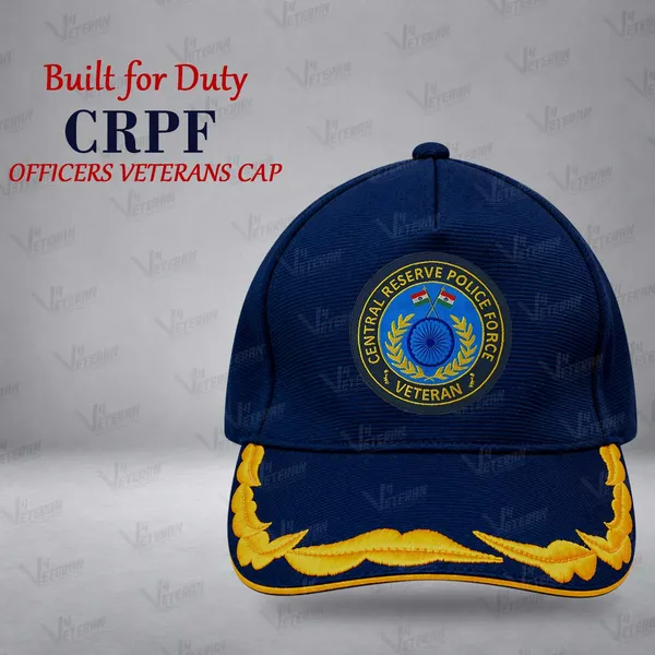 CRPF_Officers_Veterans_Cap_(Fabric:_Premium_Autumn,_Color:_Blue)