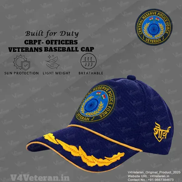 CRPF_(Blue)_Officers'_Baseball_Cap_for_Veterans