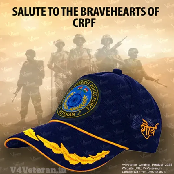 CRPF_(Blue)_Officers'_Baseball_Cap_for_Veterans