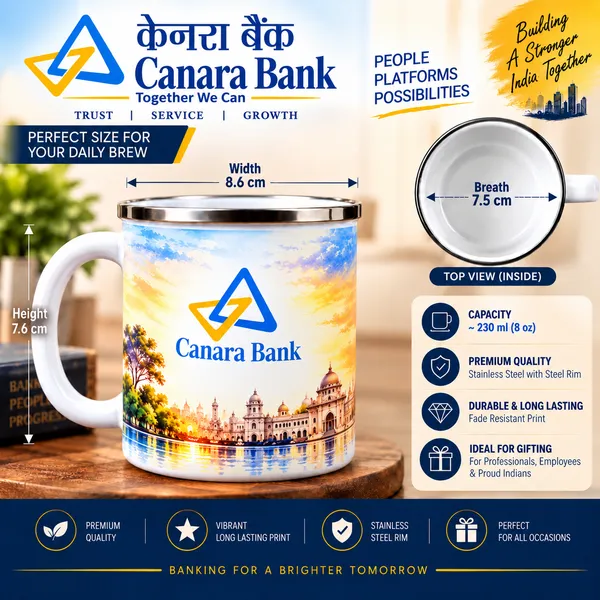 Canara_Bank_Steel_Mug