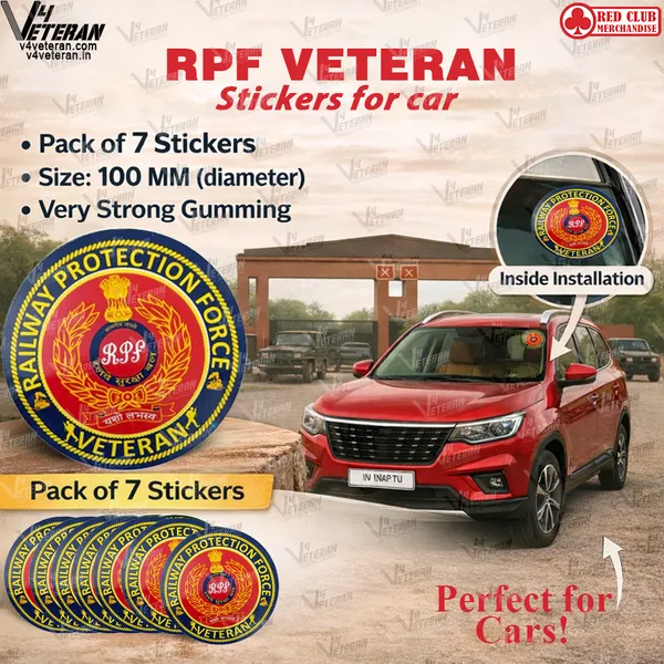 RPF_Veteran_Windshield_Front_Gumming_Vinyl_Stickers/Decals_for_Inside_Pasting_(Pack_of_7)