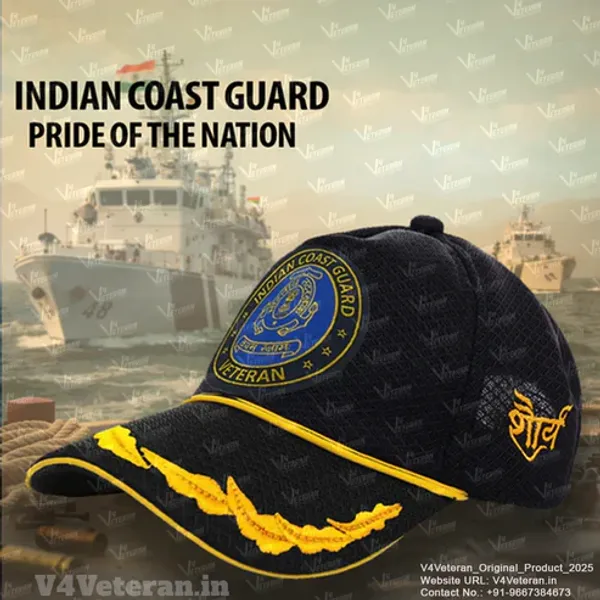 Indian_Coast_Guard_Officers'_(Black)_Veterans_Baseball_Cap