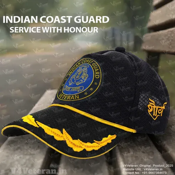 Indian_Coast_Guard_Officers'_(Black)_Veterans_Baseball_Cap