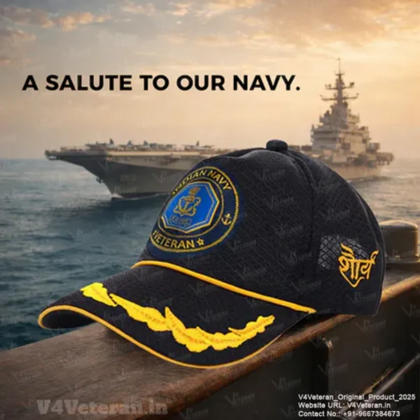 Indian_Navy_Officers'_(Black)_Veterans_Baseball_Cap