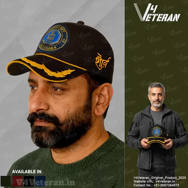 Indian_Navy_Officers'_(Black)_Veterans_Baseball_Cap