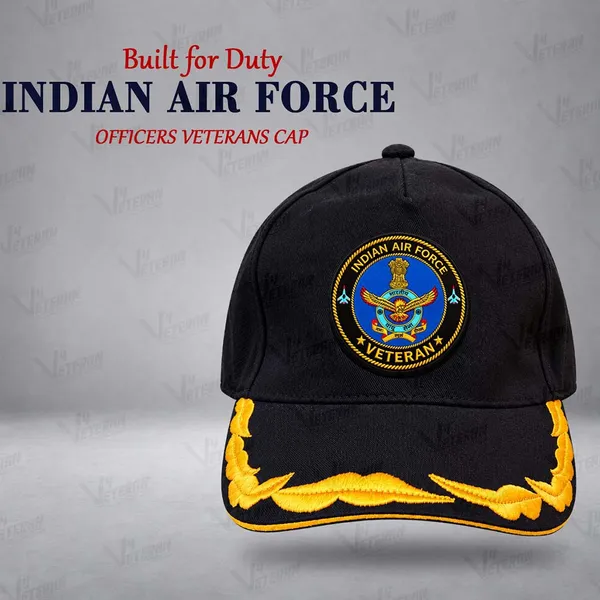 Indian_Air_Force_Officers_Veterans_Cap_(Fabric:_Cotton,_Color:_Black)