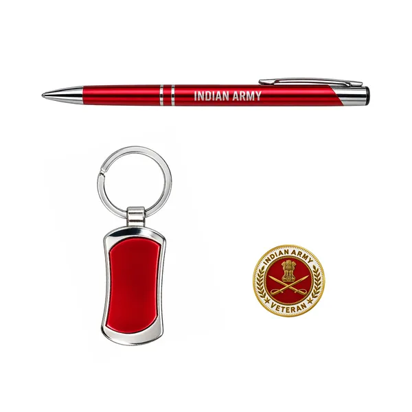 Indian_Army_Veteran_Gift_Box_–_Premium_Pen,_Keychain_&_Lapel_Pin