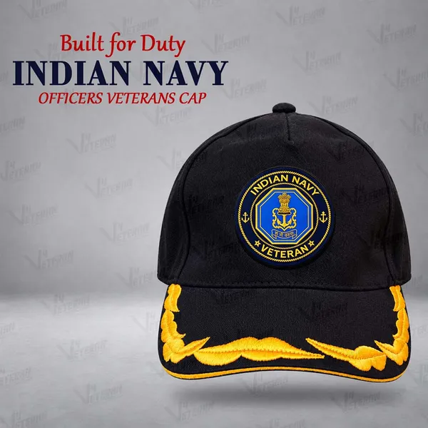 Indian_Navy_Officers_Veterans_Cap_(Fabric:_Cotton,_Color:_Black)