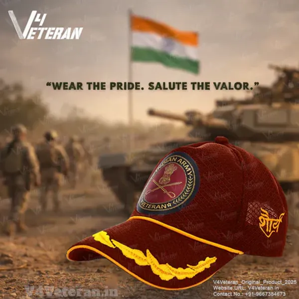 Indian_Army_Officers'_(Maroon)_Veterans_Baseball_Cap