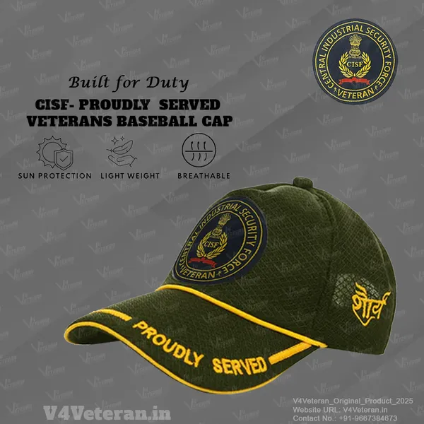 CISF-Proudly_Served_(Olive_Green)_Veterans_Baseball_Cap