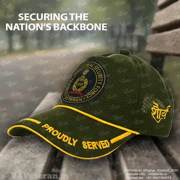 CISF-Proudly_Served_(Olive_Green)_Veterans_Baseball_Cap