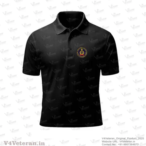 CISF_Veteran_Black_Polo_T-Shirt