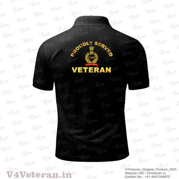 CISF_Veteran_Black_Polo_T-Shirt