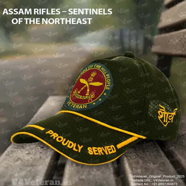 Assam_Rifles-Proudly_Served_(Olive_Green)_Veterans_Baseball_Cap