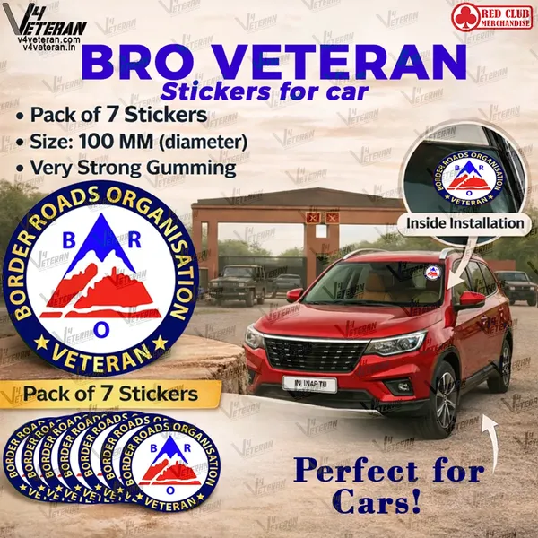 BRO_Veteran_Windshield_Front_Gumming_Vinyl_Stickers/Decals_for_Inside_Pasting_(Pack_of_7)