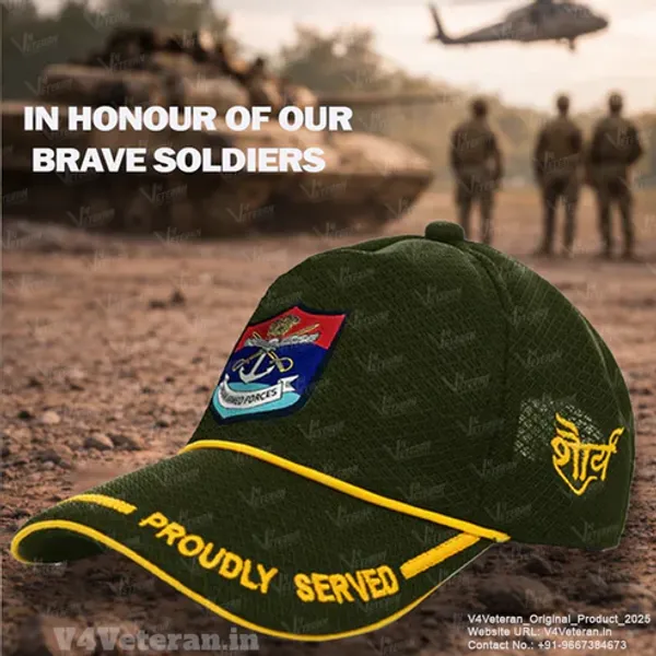 Indian_Armed_Forces-Proudly_Served_(Olive_Green)_Veterans_Baseball_Cap