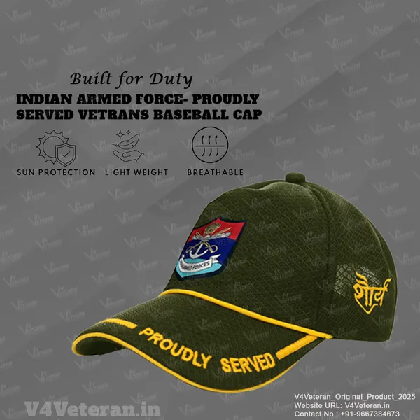 Indian_Armed_Forces-Proudly_Served_(Olive_Green)_Veterans_Baseball_Cap