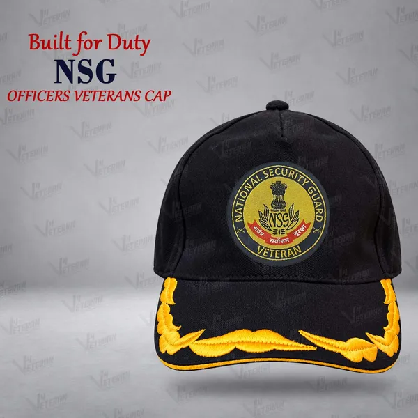 NSG_Officers_Veterans_Cap_(Fabric:_Cotton,_Color:_Black)
