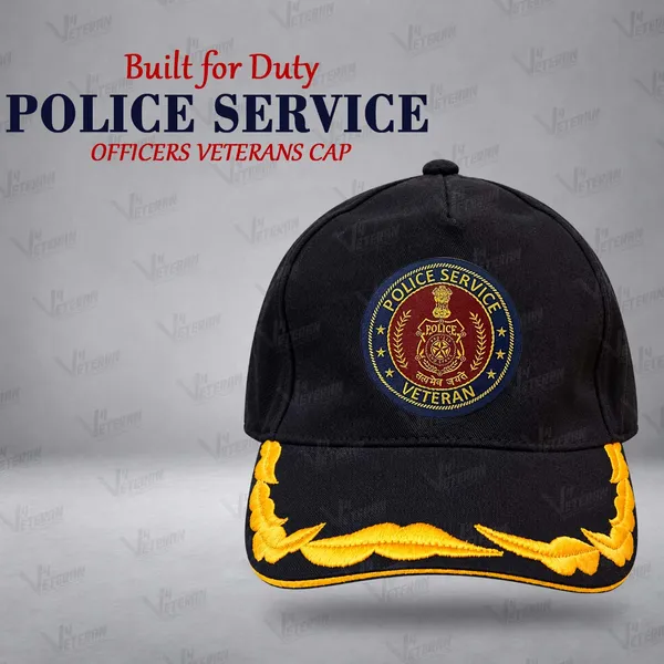 Police_Service_Officers_Veterans_Cap_(Fabric:_Cotton,_Color:_Black)