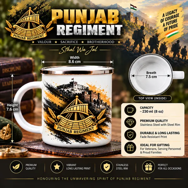 Punjab_Regiment_Premium_Steel_Mug