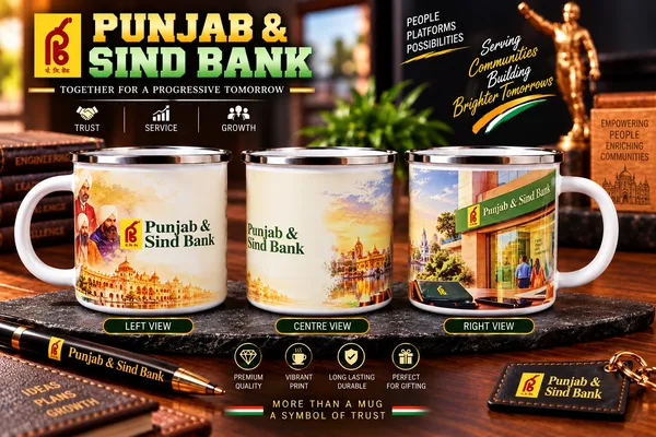 Punjab_&_Sind_Bank_Steel_Mug