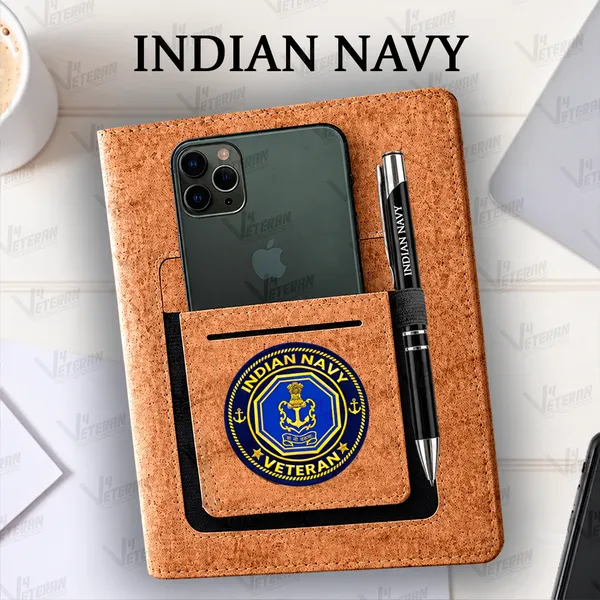 Indian_Navy(Veteran)_Office_Notebook_with_Phone–Card_Pocket_&_Elastic_Pen_Loop_(Cork)