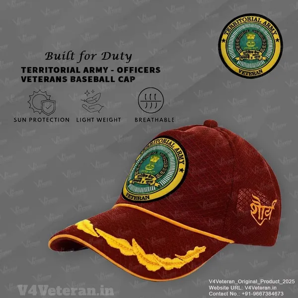 Territorial_Army-Officers'_(Maroon)_Veterans_Baseball_Cap