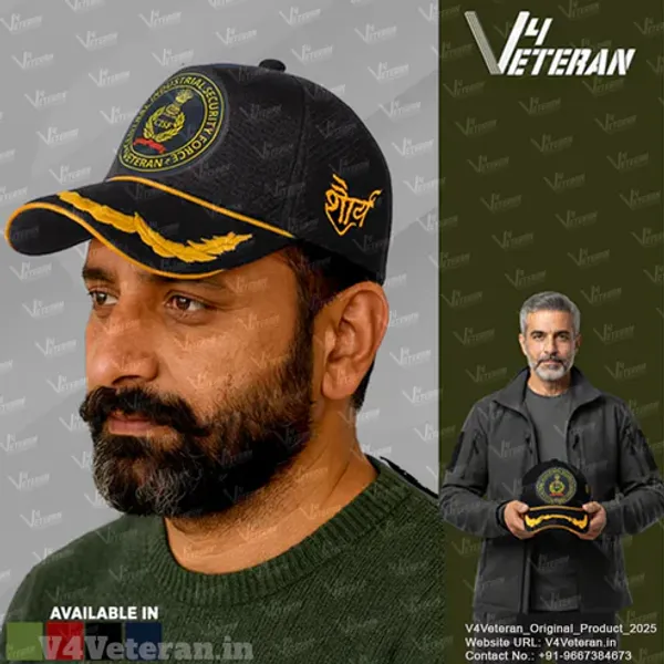CISF_Officers'_(Black)_Veterans_Baseball_Cap