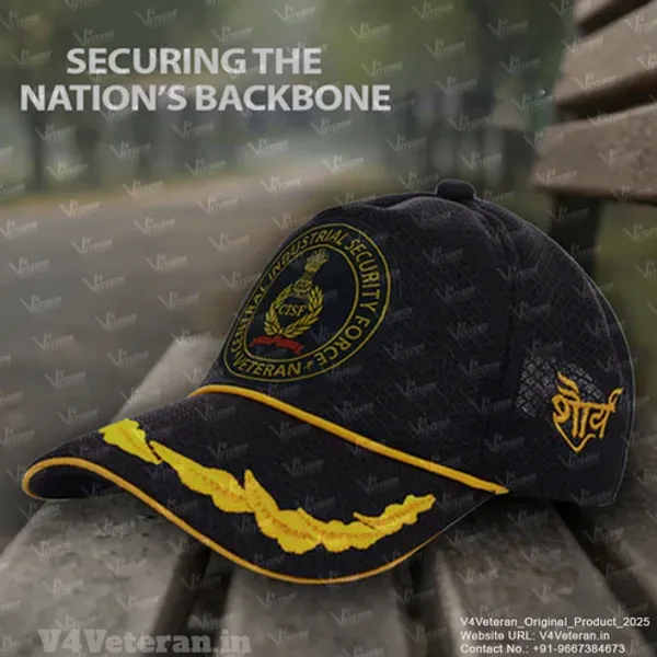CISF_Officers'_(Black)_Veterans_Baseball_Cap