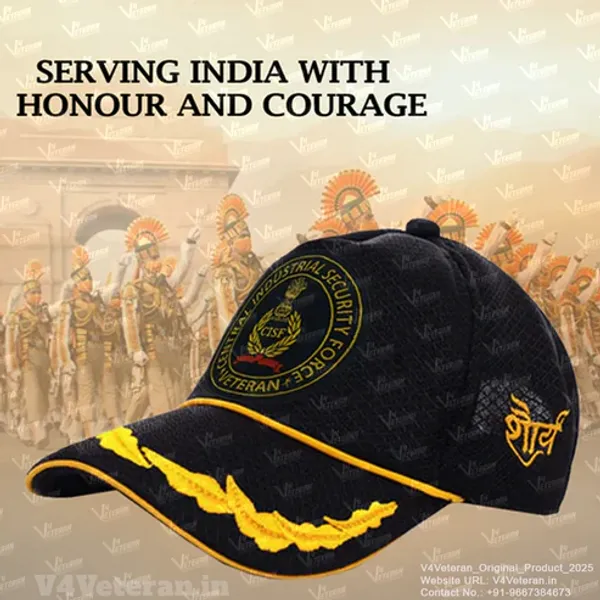 CISF_Officers'_(Black)_Veterans_Baseball_Cap