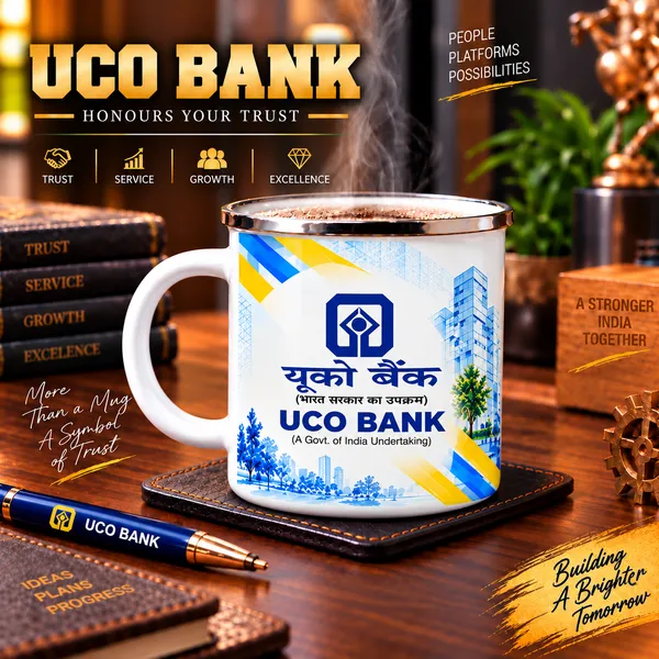 UCO_Bank_Steel_Mug