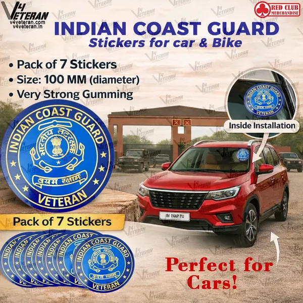 ICG_Veteran_Windshield_Front_Gumming_Vinyl_Stickers/Decals_for_Inside_Pasting_(Pack_of_7)