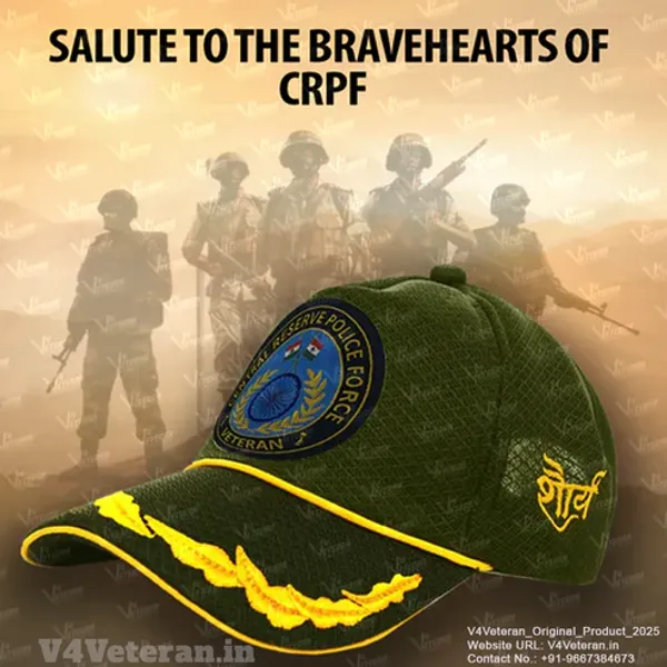 CRPF_Officers'_(Olive_Green)_Veterans_Baseball_Cap