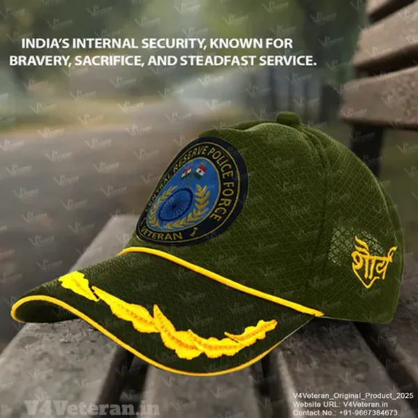 CRPF_Officers'_(Olive_Green)_Veterans_Baseball_Cap