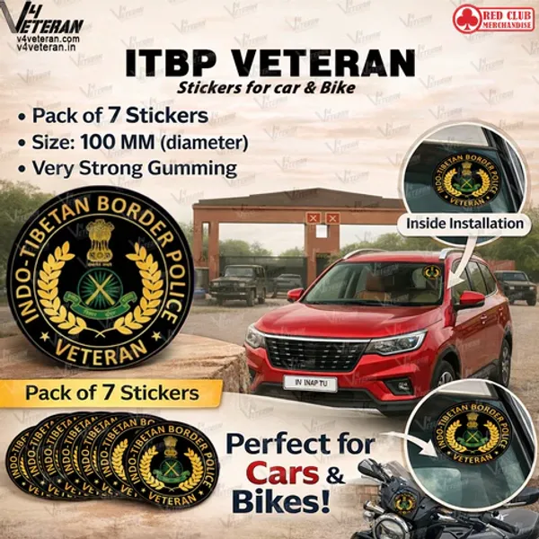 ITBP_Veteran_Car_&_Bike_Stickers_–_4_Inside_Glass_for_Cars_+_3_Back_Gumming_for_2-Wheelers_(7_pcs)