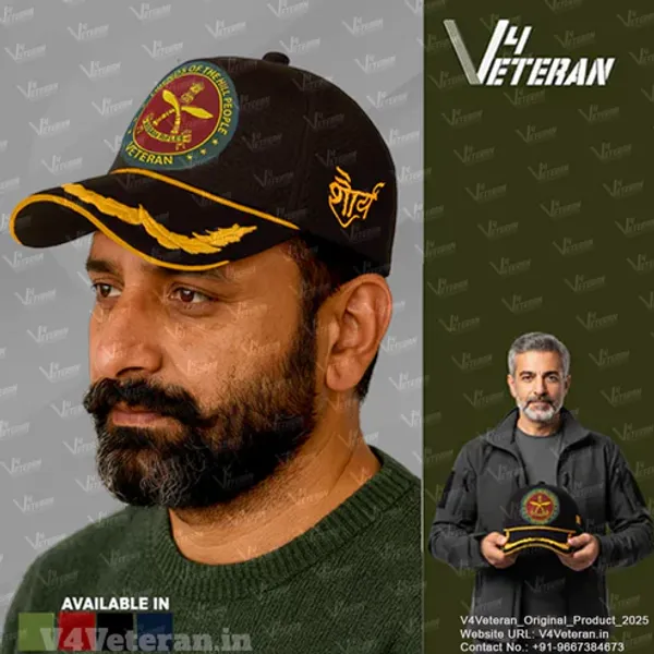 Assam_Rifles_Officers'_(Black)_Veterans_Baseball_Cap