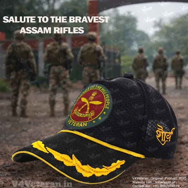 Assam_Rifles_Officers'_(Black)_Veterans_Baseball_Cap