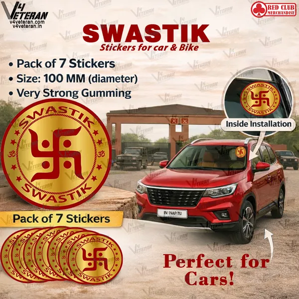 SWASTIK_Windshield_Front_Gumming_Vinyl_Stickers/Decals_for_Inside_Pasting_(Pack_of_7)