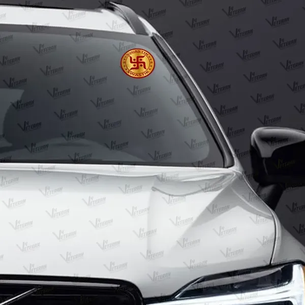 SWASTIK_Windshield_Front_Gumming_Vinyl_Stickers/Decals_for_Inside_Pasting_(Pack_of_7)