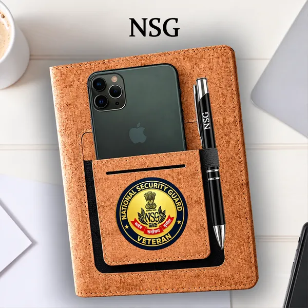 NSG_(Veteran)_Office_Notebook_with_Phone–Card_Pocket_&_Elastic_Pen_Loop_(cork)