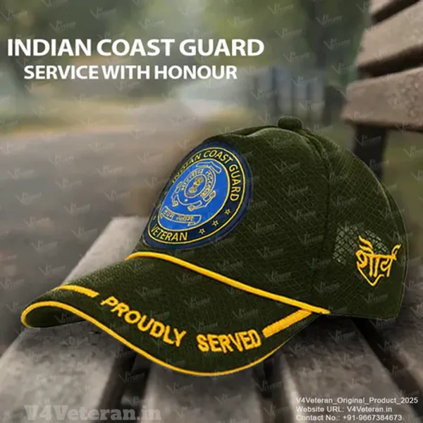 Indian_Coast_Guard-Proudly_Served_(Olive_Green)_Veterans_Baseball_Cap