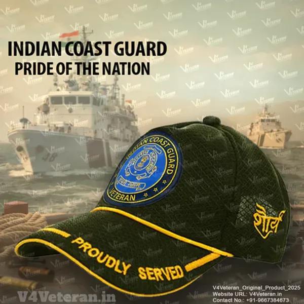 Indian_Coast_Guard-Proudly_Served_(Olive_Green)_Veterans_Baseball_Cap