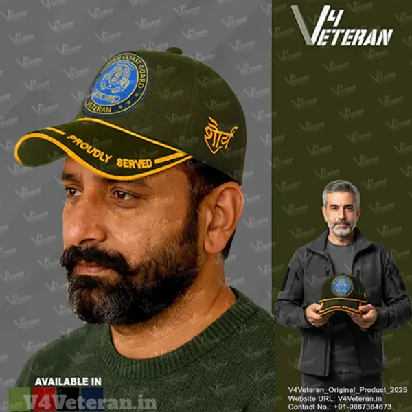 Indian_Coast_Guard-Proudly_Served_(Olive_Green)_Veterans_Baseball_Cap