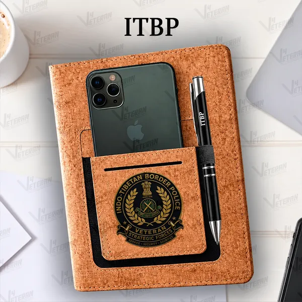 Legacy_ITBP_(Veteran)_Office_Notebook_with_Phone–Card_Pocket_&_Elastic_Pen_Loop_(cork)