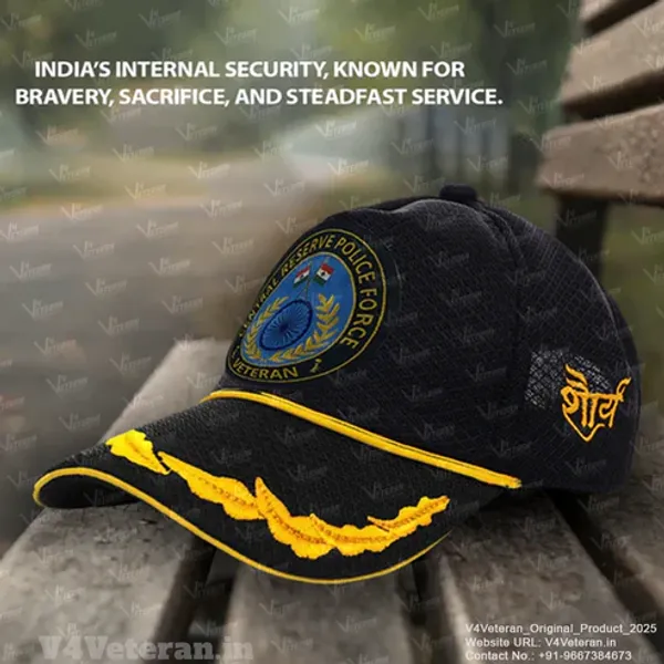 CRPF_(Black)_Officers'_Baseball_Cap_for_Veterans