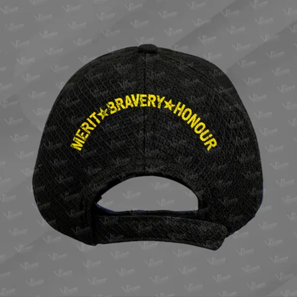 CRPF_(Black)_Officers'_Baseball_Cap_for_Veterans