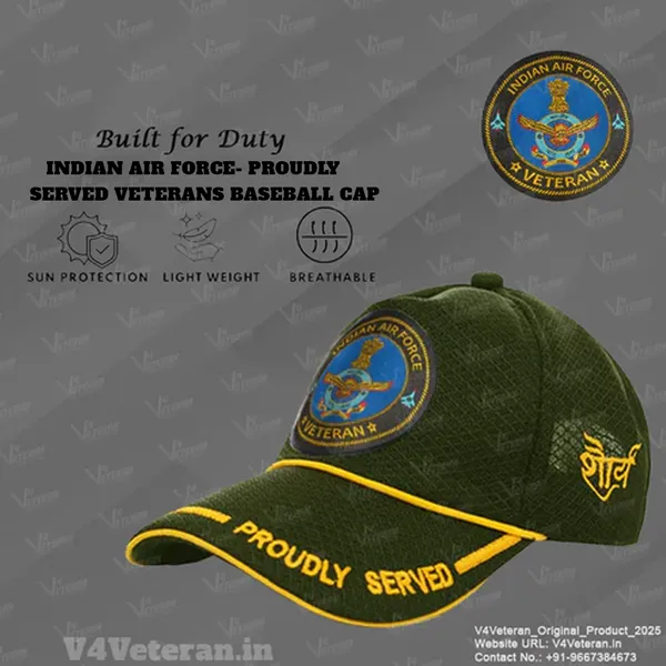 Indian_Air_force_(Olive_Green)_Proudly_Served_Baseball_Cap_for_Veterans